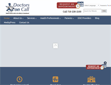 Tablet Screenshot of doctorsoncallnyc.com
